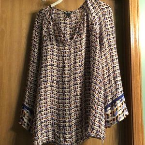 Woman colorful blouse